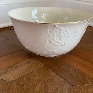 Lenox Nature’s Impressions P/Leaves Ivory bowl